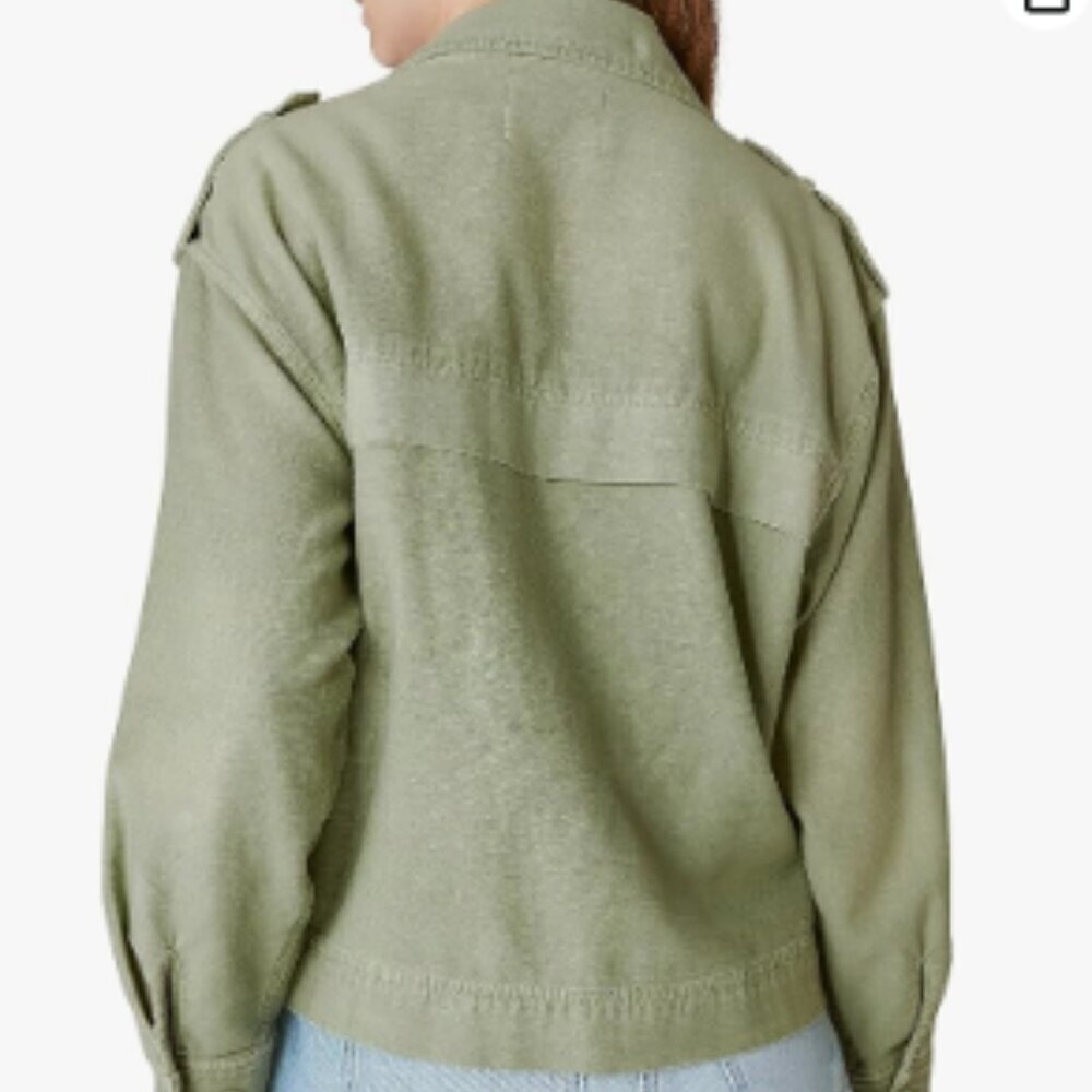 Lucky Brand Women's Cropped Twill Utility Jacket Size XS - Picture 3 of 12